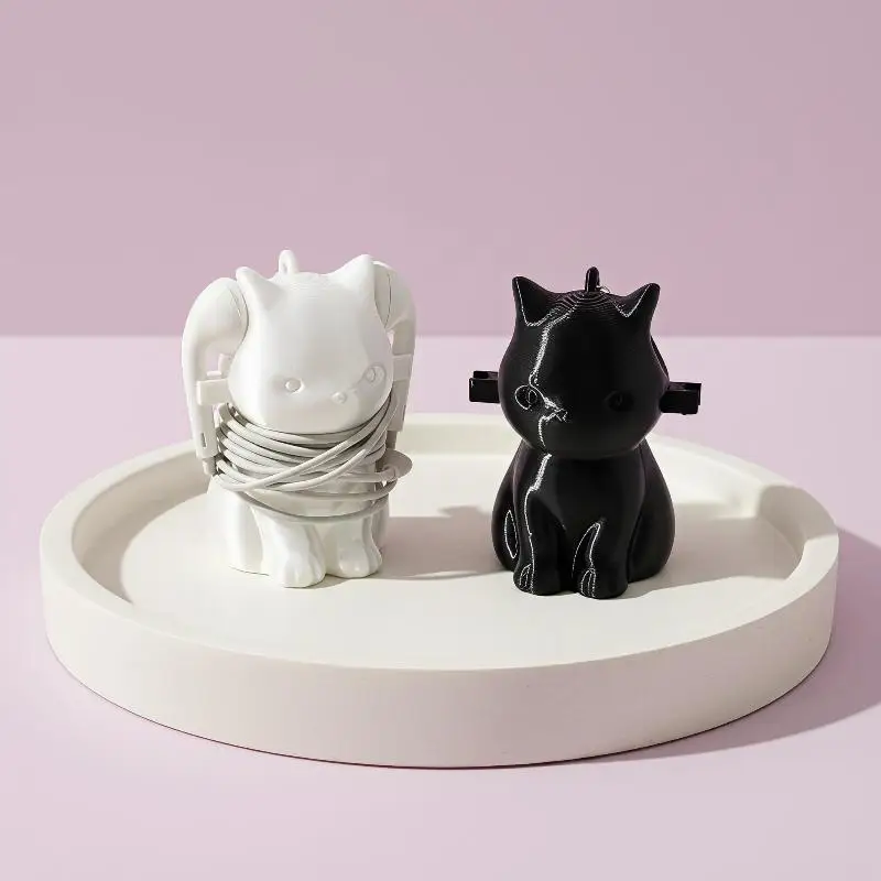 Earphone Decoration Accessories Rabbit 3D Printing Pendant Storage Bag Data Cable Organizer