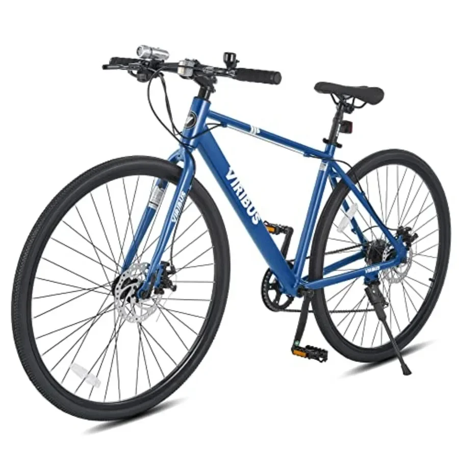 

Hybrid Bike for Adults: 28 Inch 700C Road Bicycle with Lightweight Aluminum Frame, Vintage Style, 7-Speed City Commuter Bike fo