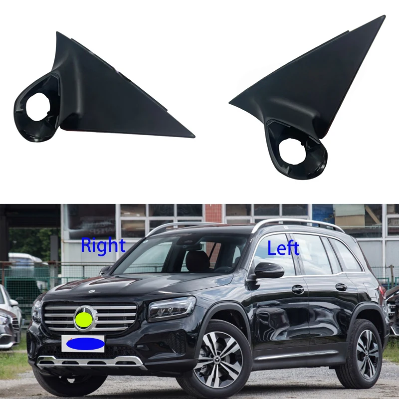 

Painel de acabamento triangular para janela frontal preta, cobertura decorativo para espelho para mercedes-benz glb 2019-2023