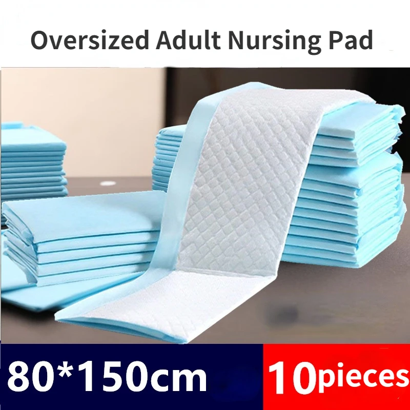 10 pieces of adult nursing pads for the elderly with 80x150 extra large diaper for the elderly mattresses disposable diaper pads