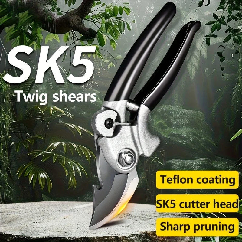 

SK5 Steel Pruning Shears, 3.1inch High-Performance Garden Scissors, Multi-Functional Gardening Tools for Bonsai & Fruit Trees