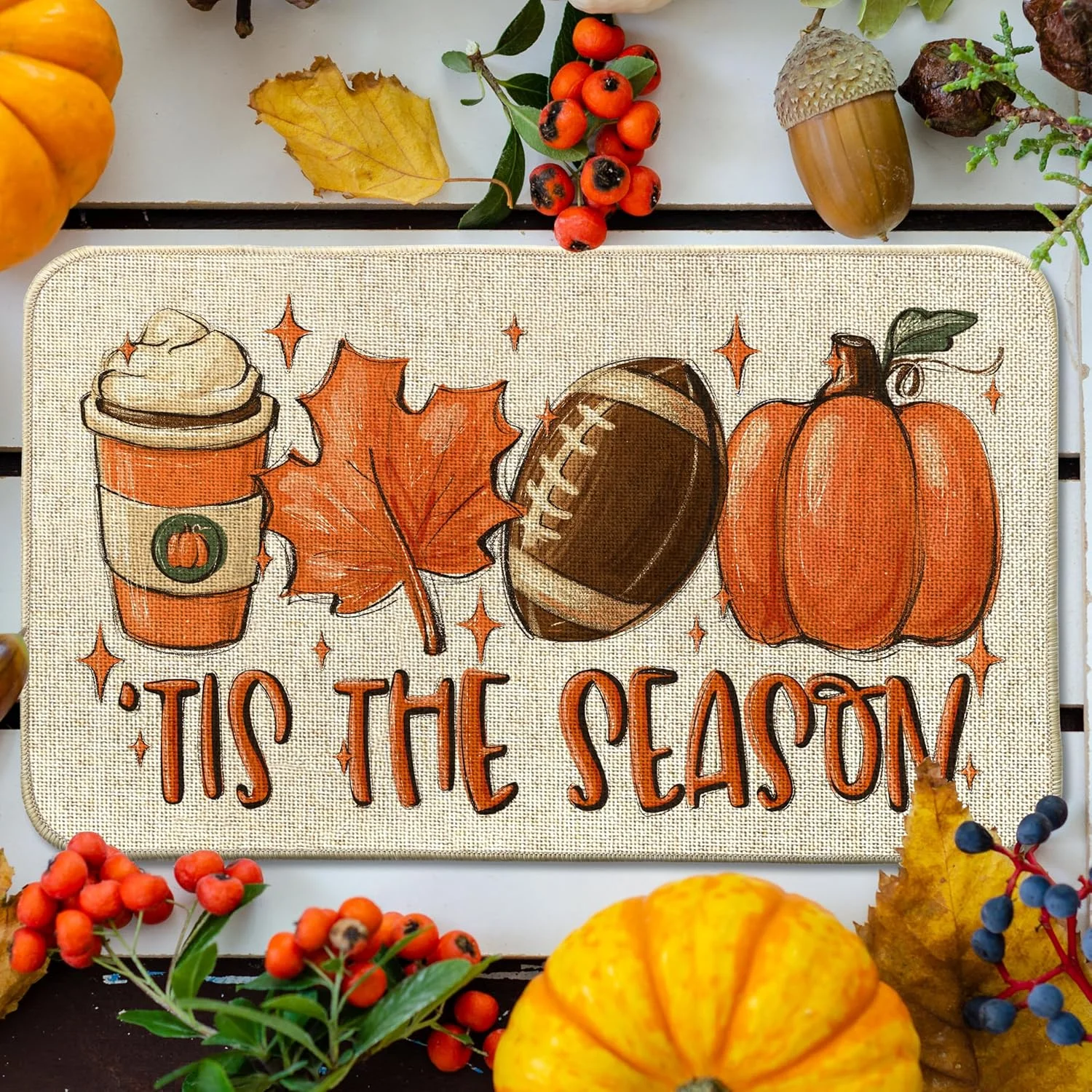 

VIKAMA Christmas Carpet: Entrance Door, Balcony, Welcome Carpet, Living Room, Bedroom Carpet Home Decoration