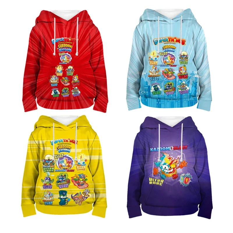 

Superthings 9 Guardians of Kazoom Hoodies for Boys Girls Super Zings Cartoon Sweatshirt Spring Autumn Children Pullover Sudadera