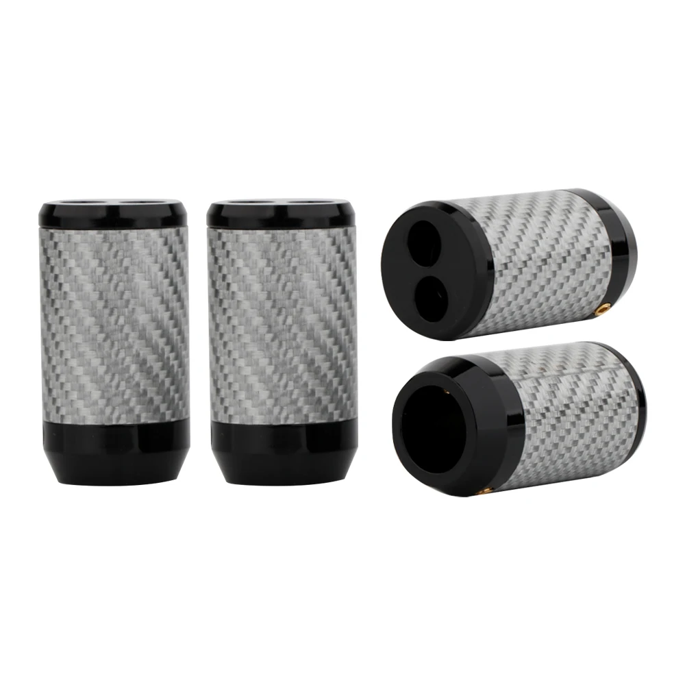 2Pcs Carbon Fiber Y Splitter  1 To 2 Pants Boot hifi Speaker Audio/Video Cable Wire Pant