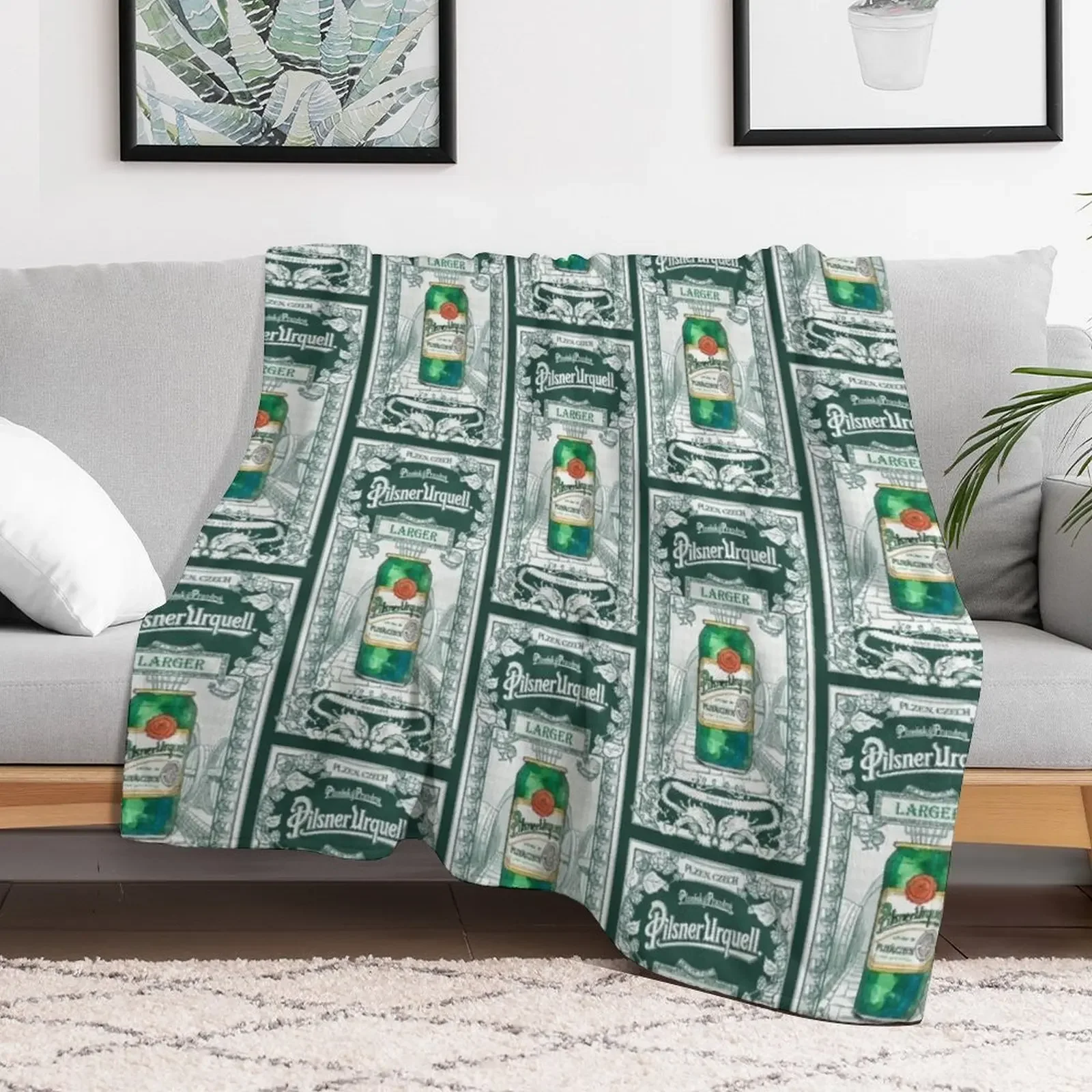 Pilsner urquell beerr pilsen Throw Blanket Sleeping Bag Warm Blankets