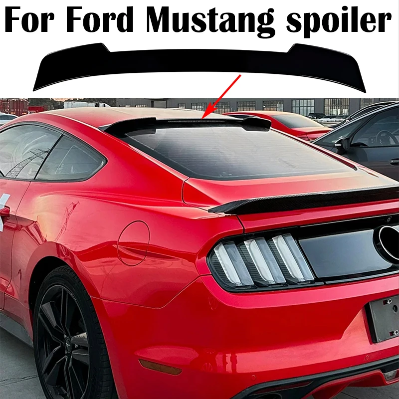 

For Ford Mustang 2015-2023 High Quality ABS Plastics Car rear window top spoiler wings Airfoil Exterior parts Accessorie