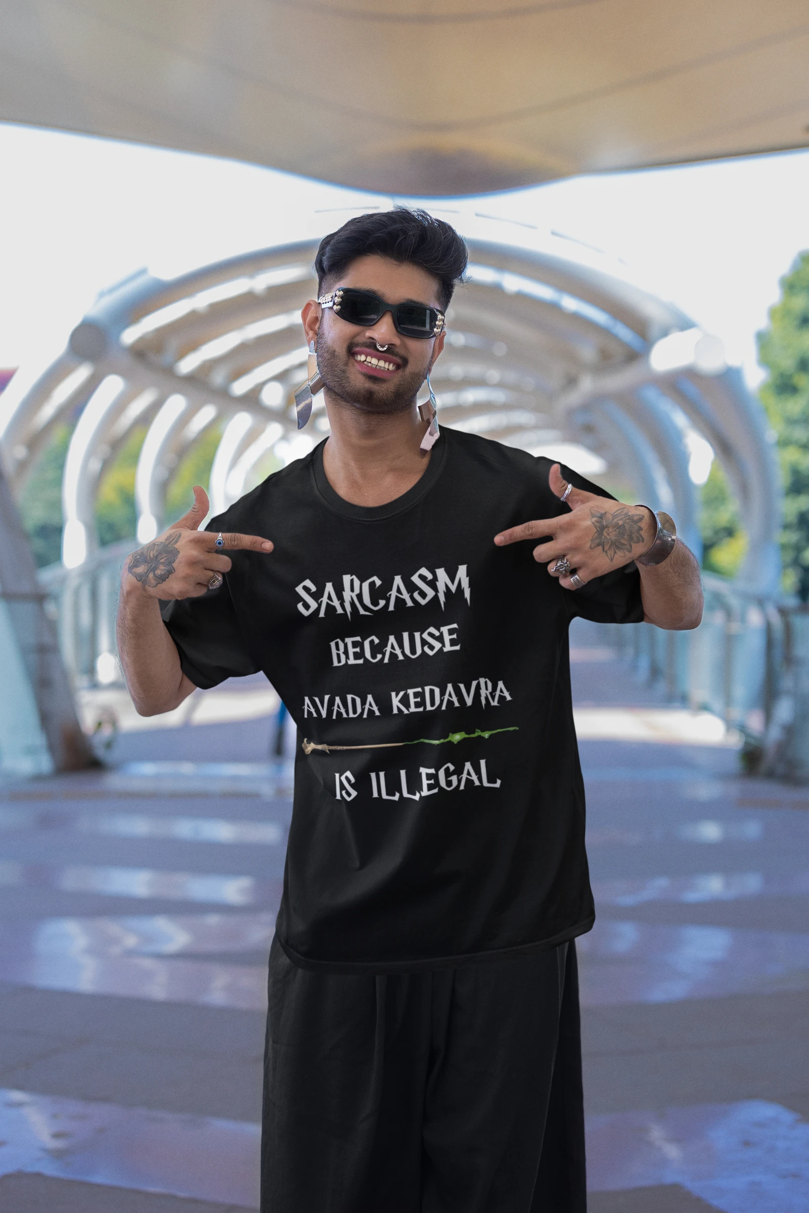 Sarcasm Because Avada Kedavra is Illegal T-Shirt, Magic Wand Shirt