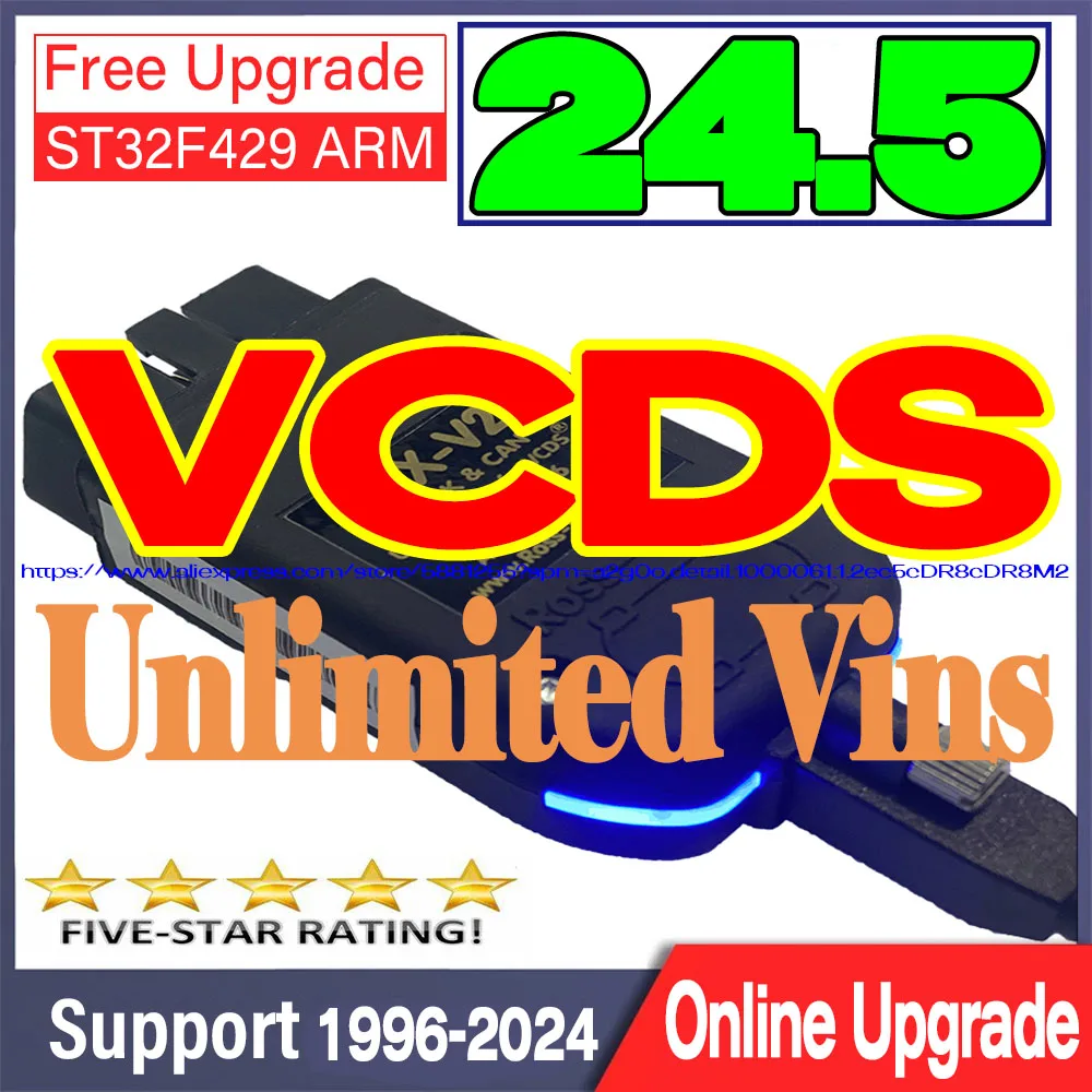 

[1996-2024] Update Unlimits VINs Real V2 23.11 Online VAG HEX V2 Hardware Usb Interface For VAGCOM Diagnostic Coding VCDS TOOL