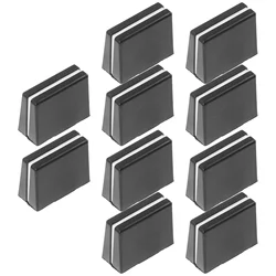 10Pcs Fader Knobs Slider Caps Mixer Console Replacement Buttons Black Dj Equipment Accessories Portable Audio Video