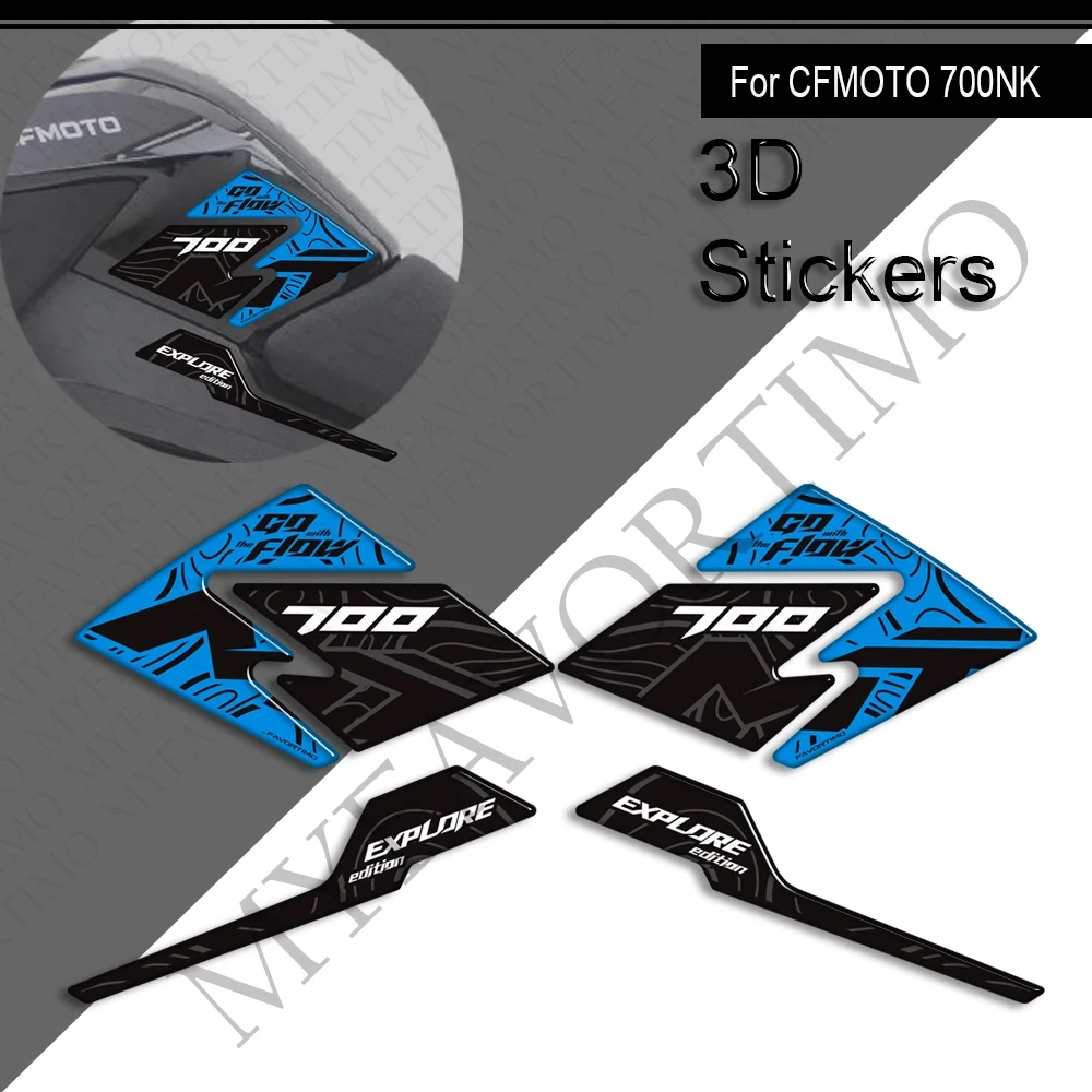 For CFMOTO CF MOTO 700MT 700 MT Touring Bike Adventure ADV Tank Pad Side Grips Gas Fuel Oil Knee Protector 3D Stickers Decals