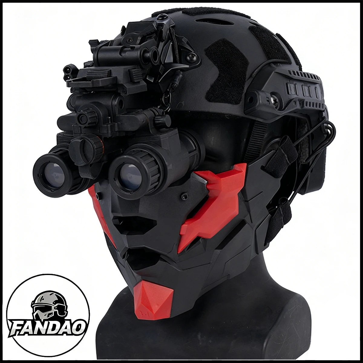 

Tactical Airsoft Helmet Set with Half-Face Silicone Mask Night Vision Goggles Model Outdoor Paintball Shooting Protective Gear