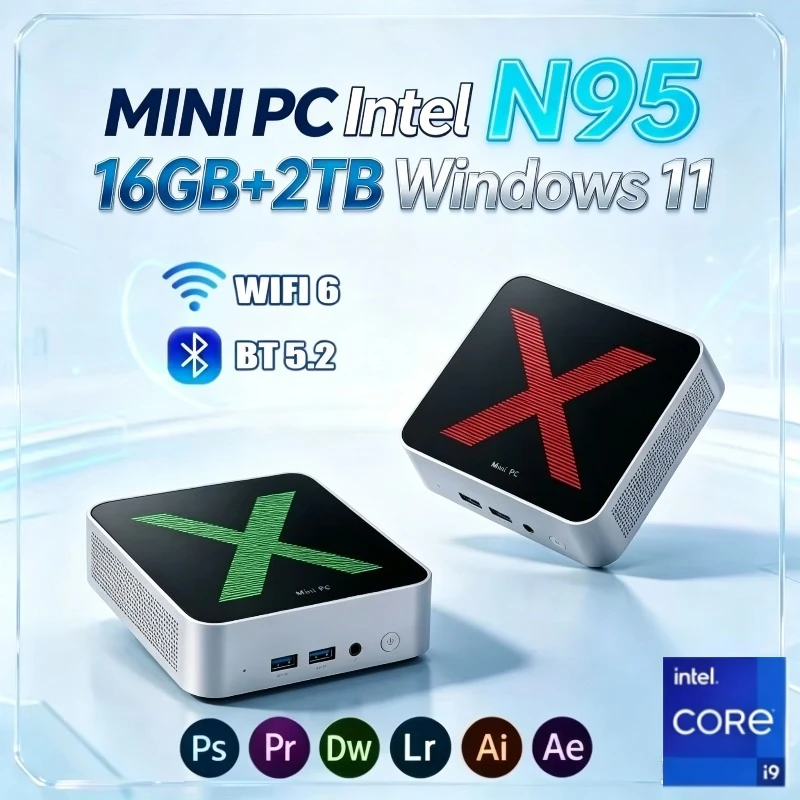 NEW Powerful  Mini Desktop PC Core  N95 WiFi6 BT5.2 Win11 Pro 4K HD 16GB RAM 1TB/2TB SSD For Daily Entertainment & Office