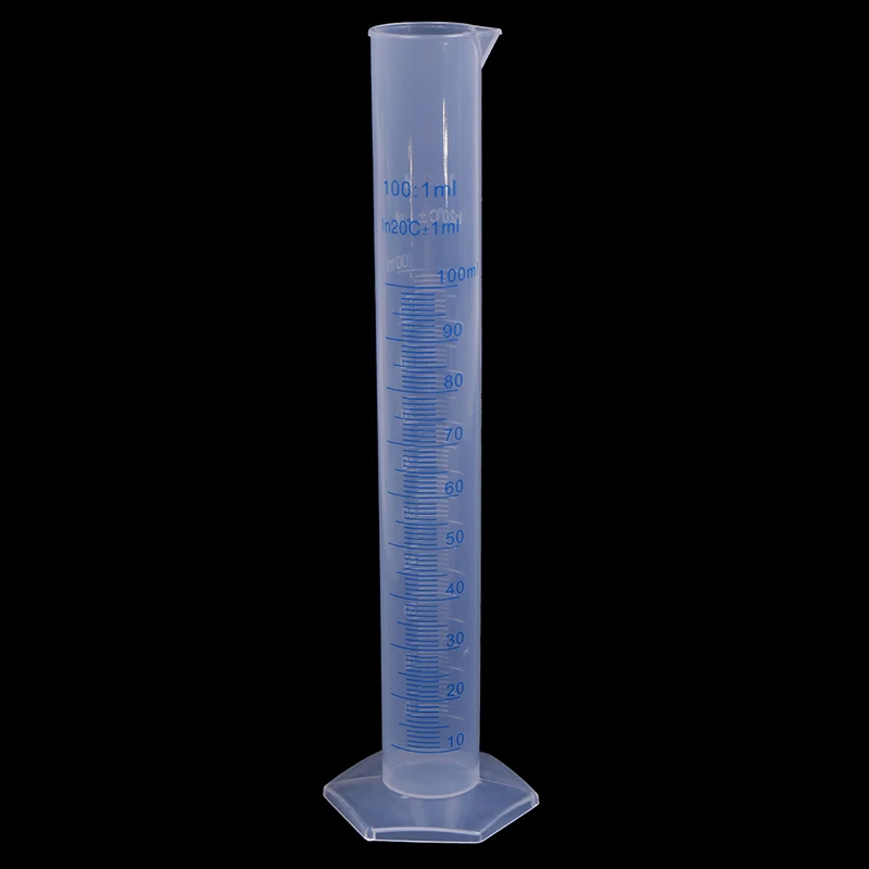 Cilindro di misurazione resistente agli acidi e agli alcali della scala blu del cilindro di misurazione 100ml