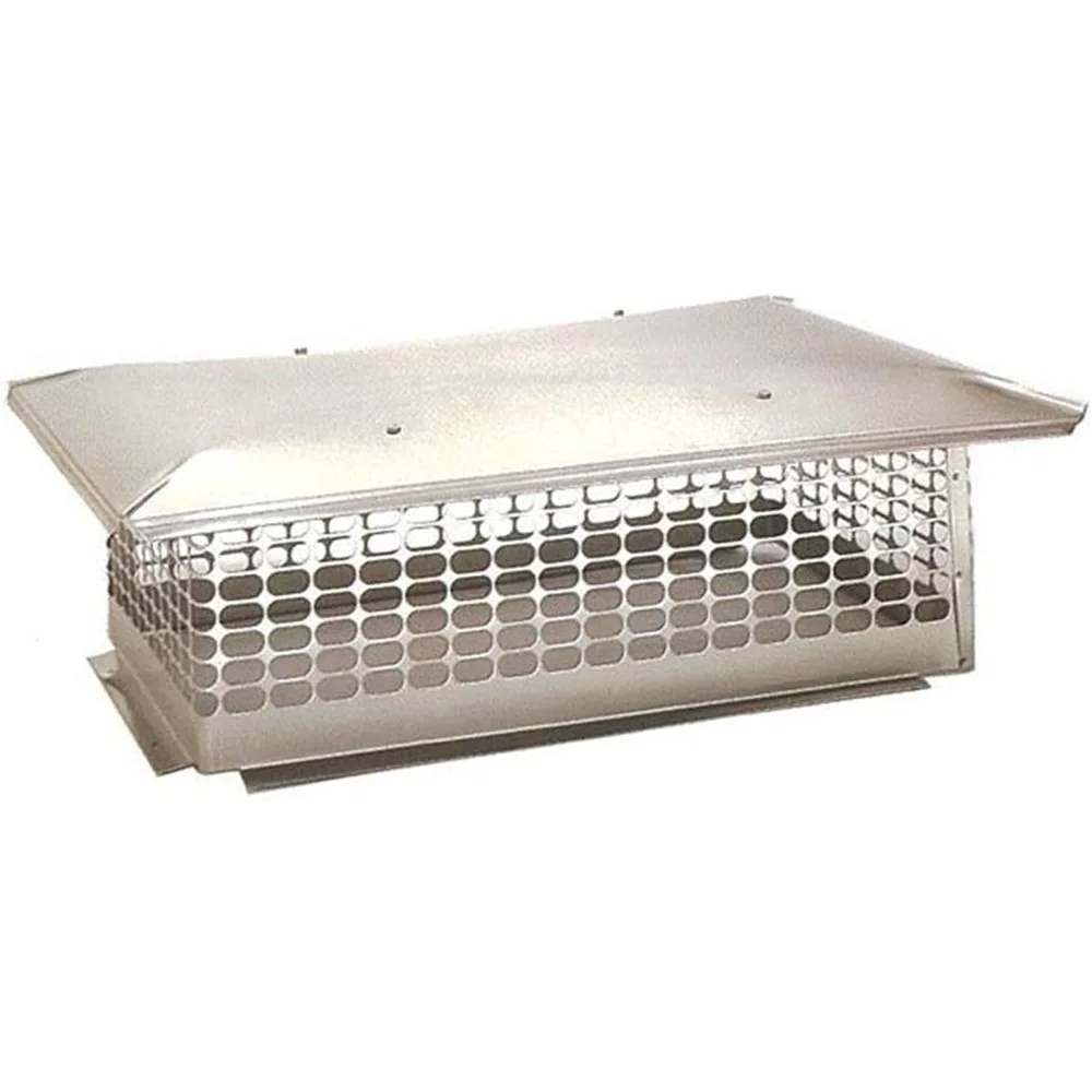 

CCSC2041 20 x 41 Stock Custom Stainless Steel Chimney Cap, Silver