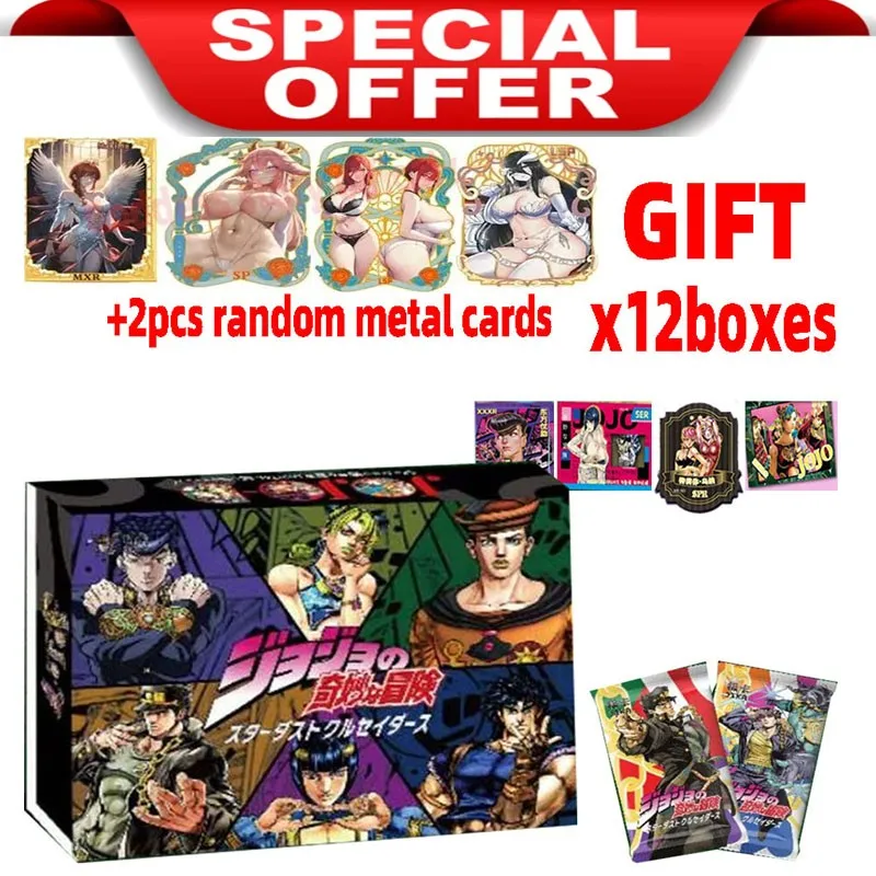 Wholesale 12/24/36 boxes Jojo Cards Bizarre Adventure Jojo Ssp Str Flash Cards Characters Collection Cards Hobby Games