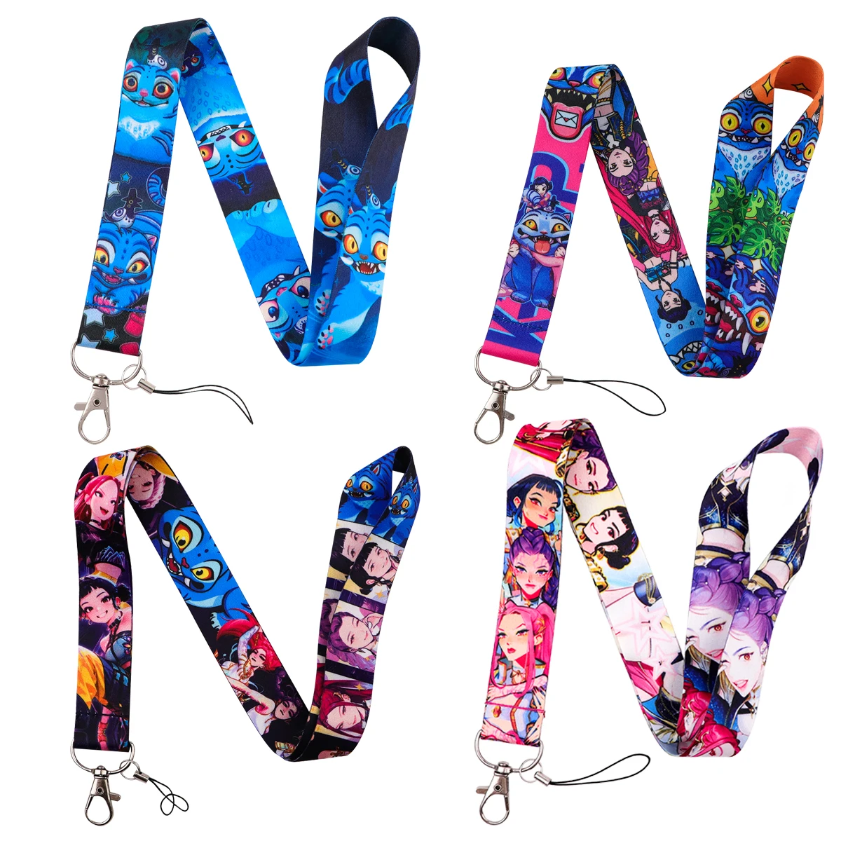 

2025 Hot Anime Movie Lanyards Cartoon Cat Neck Strap For ID Card Badge Holder Gym Keychain DIY Hanging Rope Phone Accessories