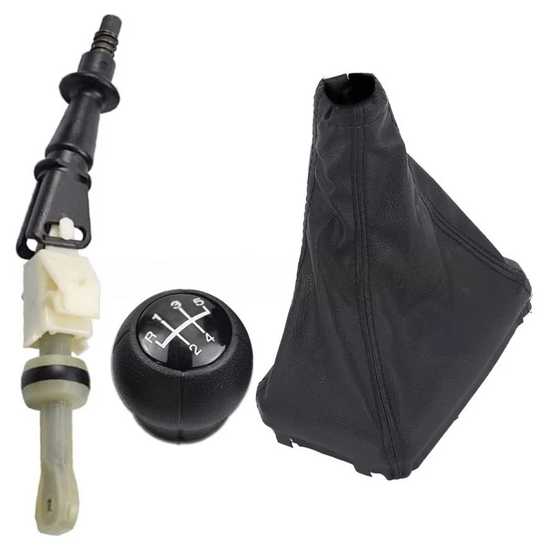 Super Sale Car 5 Speed Gear Shift Knob with Boot Cover Lever Stick for Opel Corsa C 2001-2006 Combo C 2001-2011 Tigra B 2004-201