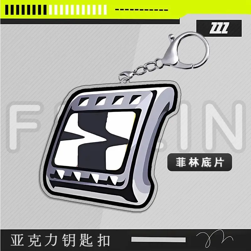 New Zenless Zone Zero pixel Keychain  Hoshimi Miyabi Von Lycaon Nicole Cartoon Anime Pendant Key Ring Jewelry Badge Gift