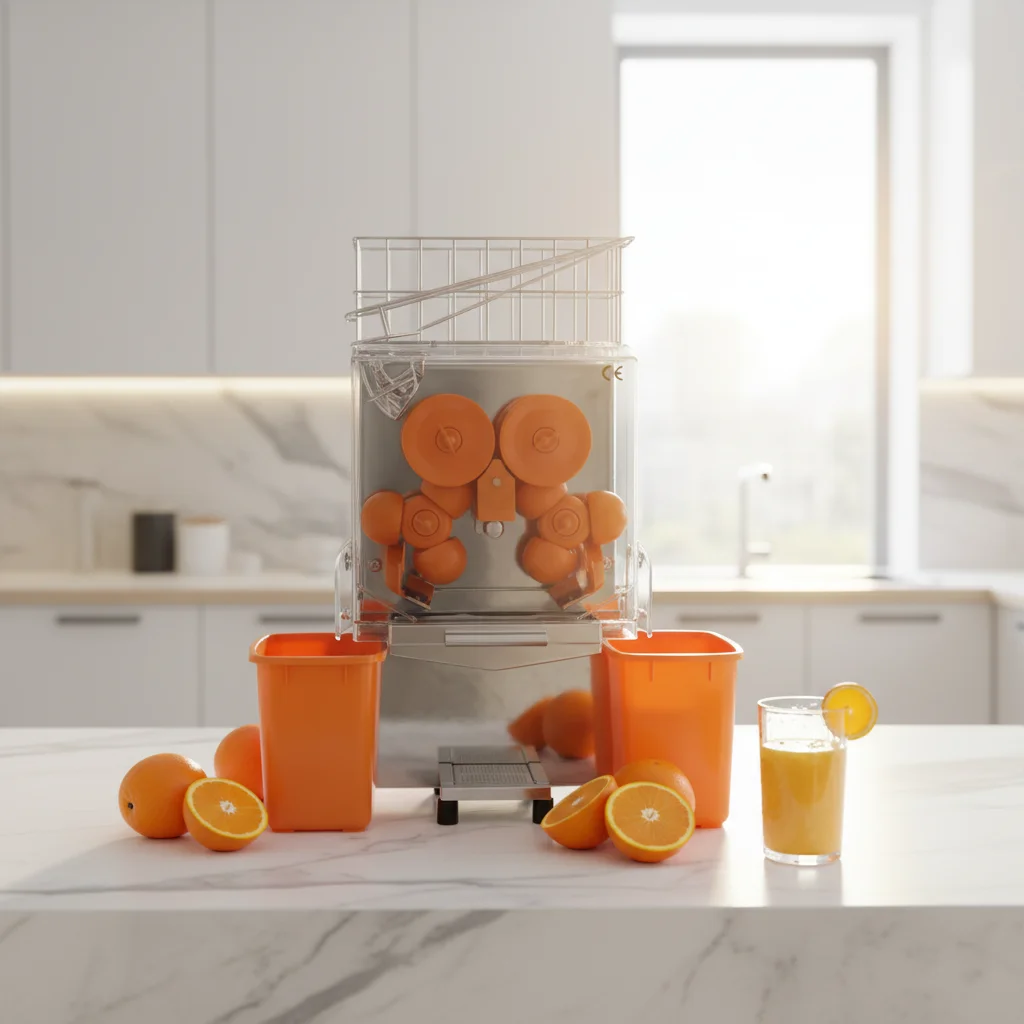 Automatic Fresh Orange Juicer Machine Commercial Juice Extractor 120W 110/220V Overheat Protection