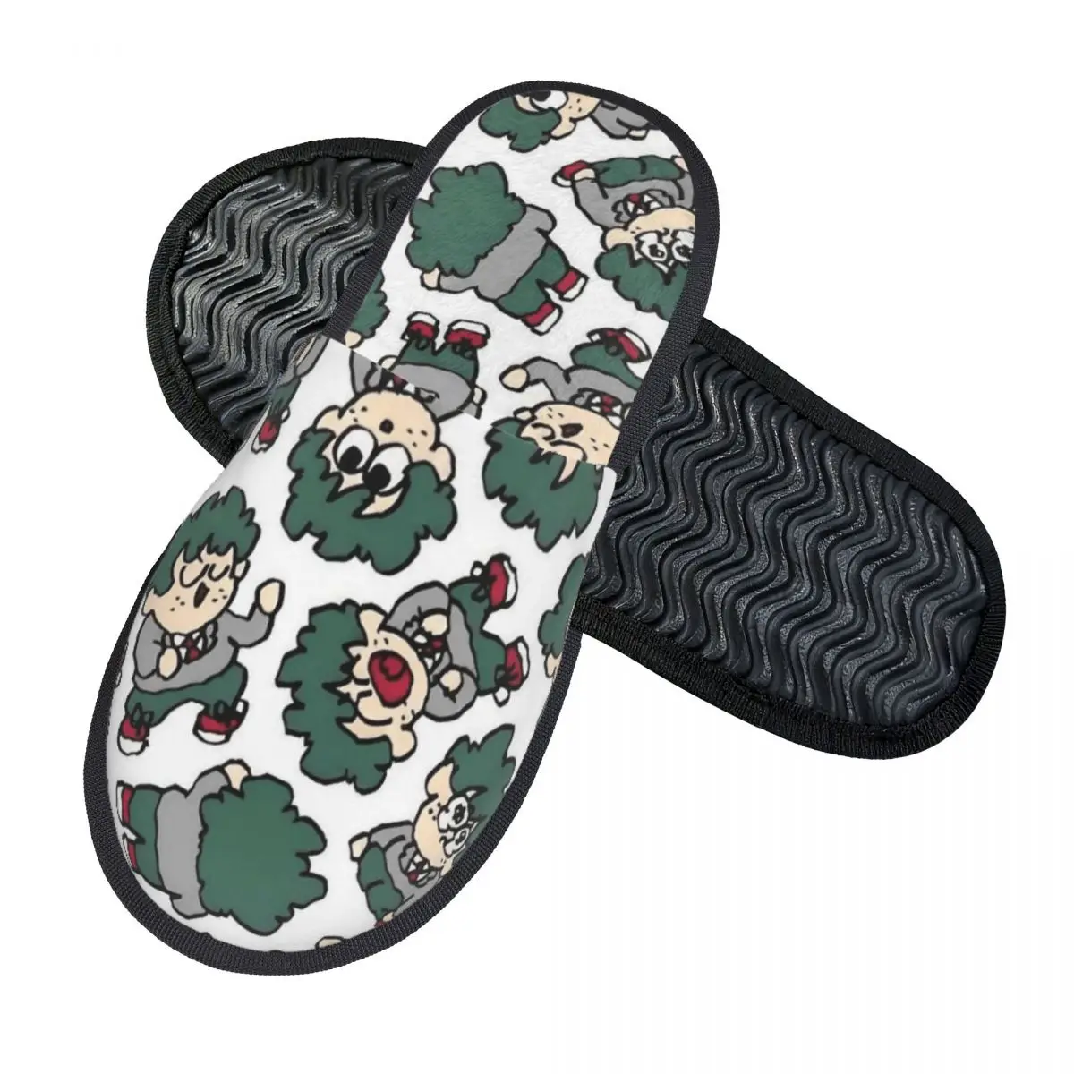 My Hero Academias Winter Cotton Home Slippers Indoor Cozy Household Fur Slides Slippers Anti Slip
