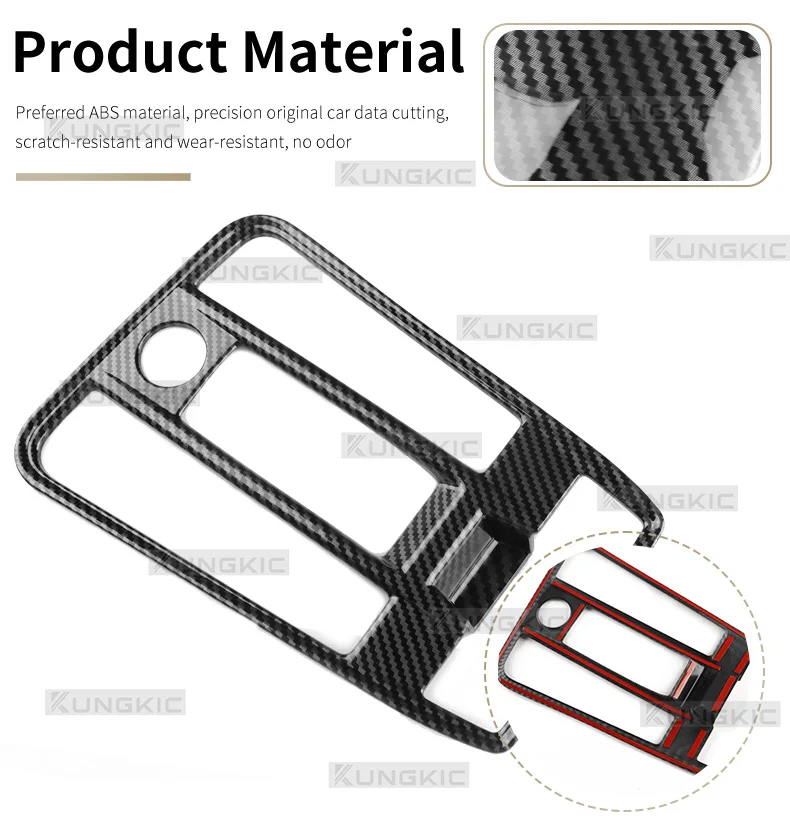 ABS Für Cupra Leon 2020-2024/Seat Leon MK4 2020-2026/Cupra Formentor 2020-2024 ABS Carbon Faser Stil LHD RHD Automatische Auto Getriebe Trim – Detail 7