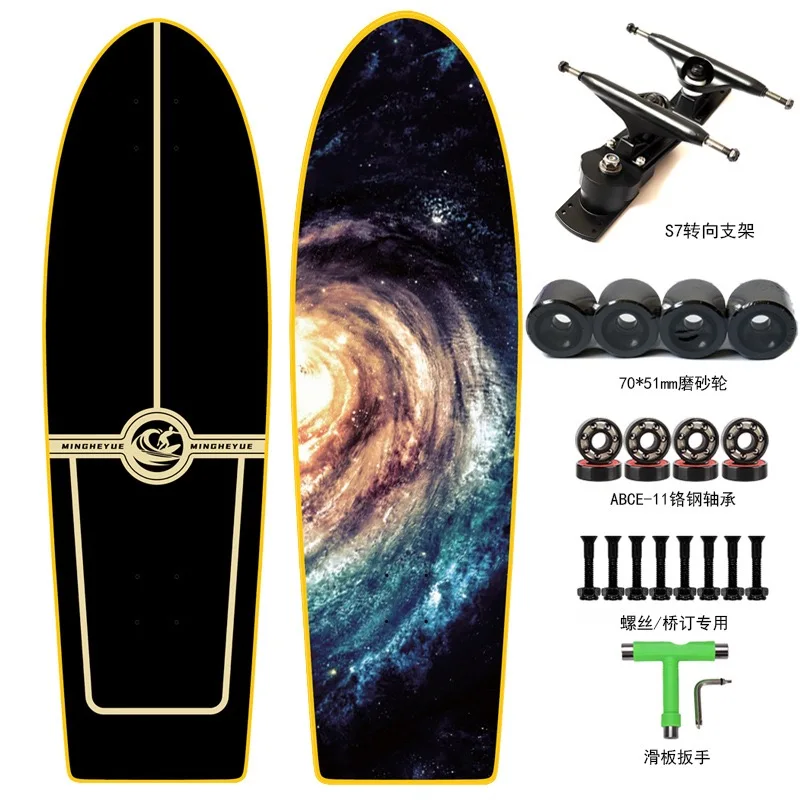 Land Surfskate Board, S7 surfing, carvingowa Longboard, deskorolka, kompletna klonowa deska Cruiser, 34 cale