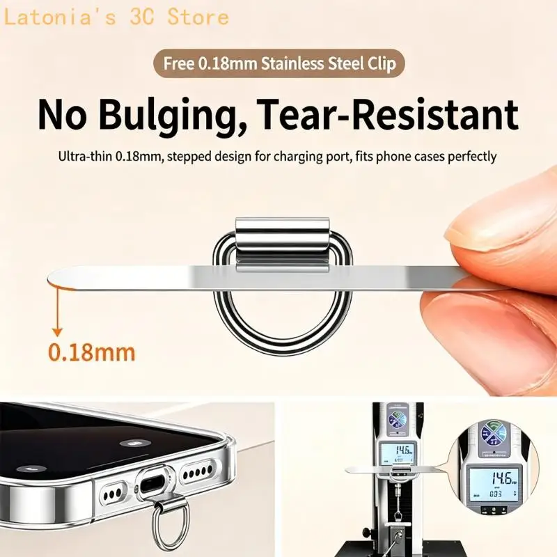 Perlenbesetztes Telefonketten-Lanyard-Band mit Einsteckkarte für einfaches tägliches Tragen X3UB – Detail 3