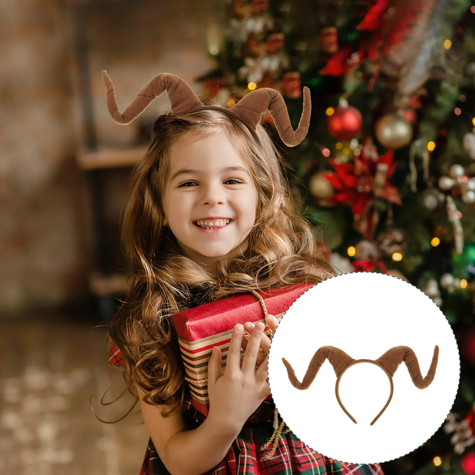 Simulation Antelope Horn Hair Hoops Premium Material Comfortable Non-Slip Easter Christmas Party Supplies Exaggerated Headdress