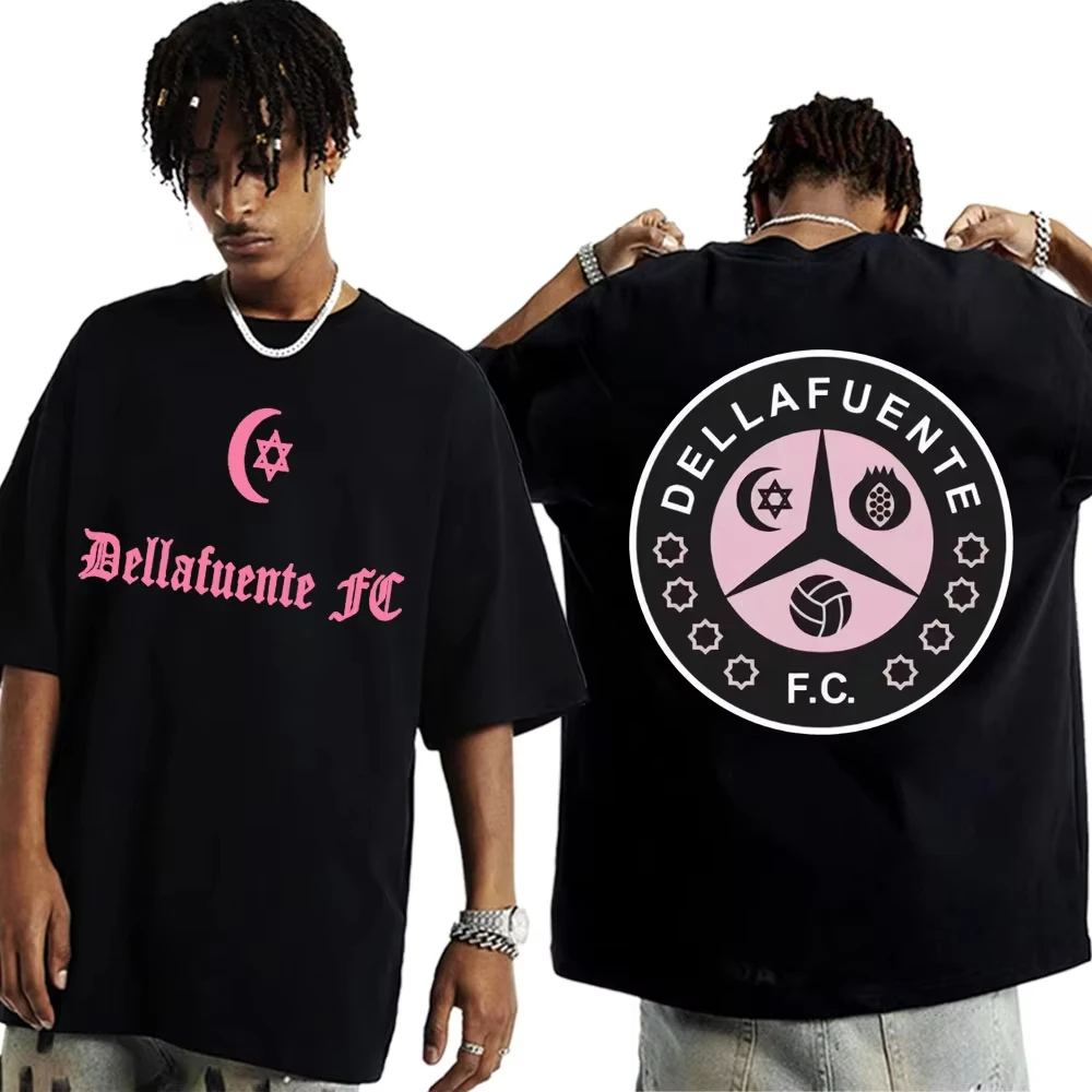 Rapper Dellafuente Tour Cover Graphic Men Cotton Short Sleeve T Shirts Harajuku Hip Hop Punk Oversized Casual Sports Unisex Tops image 2