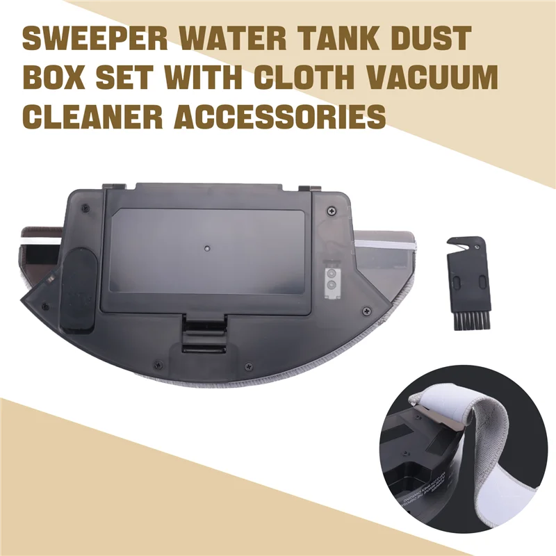 A02F-2 In 1 Vacuum Dust Box For Proscenic M7 Max Conga 999 Vital Vacuum Cleaner Accessory Water Tank Dust Box Set With Cloth