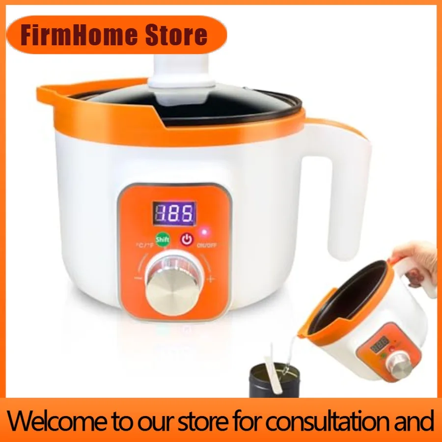 FirmHome StoreDigital Wax Melter For Candle Making Electric Wax Melting Pot With Pouring Spout Candle Wax Melting Pot With Temp