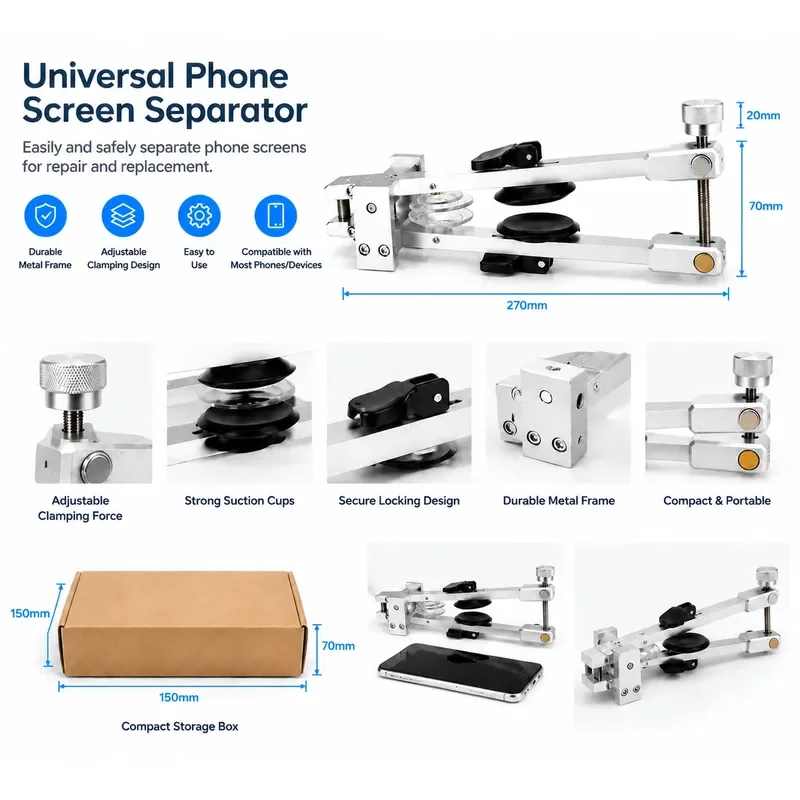 for iPhone iPad Samsung Huawei LCD Screen Separator Opening Tool Strong Sucker Mobile Phone Repair Kit Tablet Disassembly