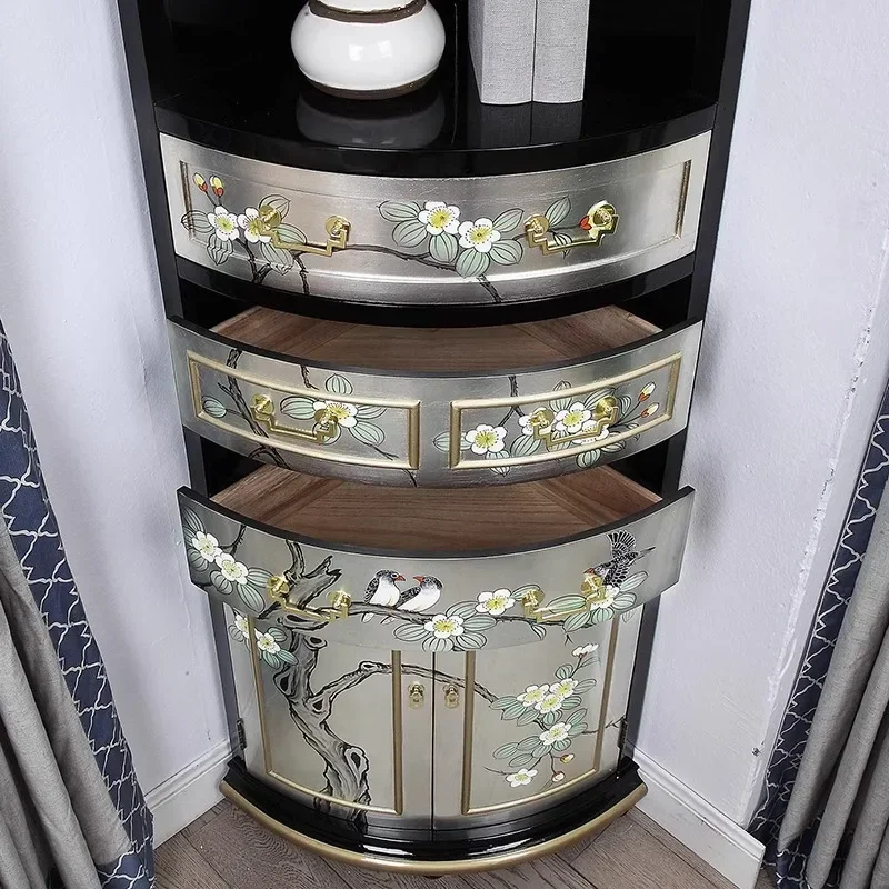 미국식 코너 캐비닛, 코너 삼각형, 새로운 중국식 거실,