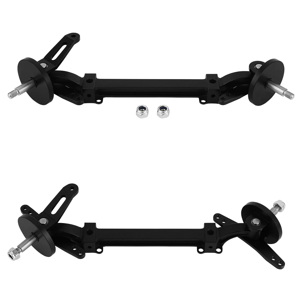 Black High Quality Metal Front Axle Steering Rod Link Pole for 1/14 Tamiya RC Tractor Truck Car
