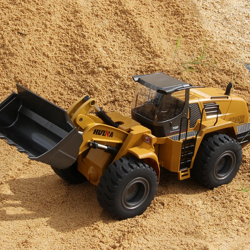 HUINA 1583 Upgrade RTR 1/14 Scale 24CH RC Remote Control Truck Loader Cars with Lights Sound 2.4GHz Outdoor Toys Boys Gift