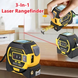 3In1 Laser Tape Measure Laser Rangefinder High-precision Digital Laser Tape Range Finder Measure Tool Measuring Instrument Level