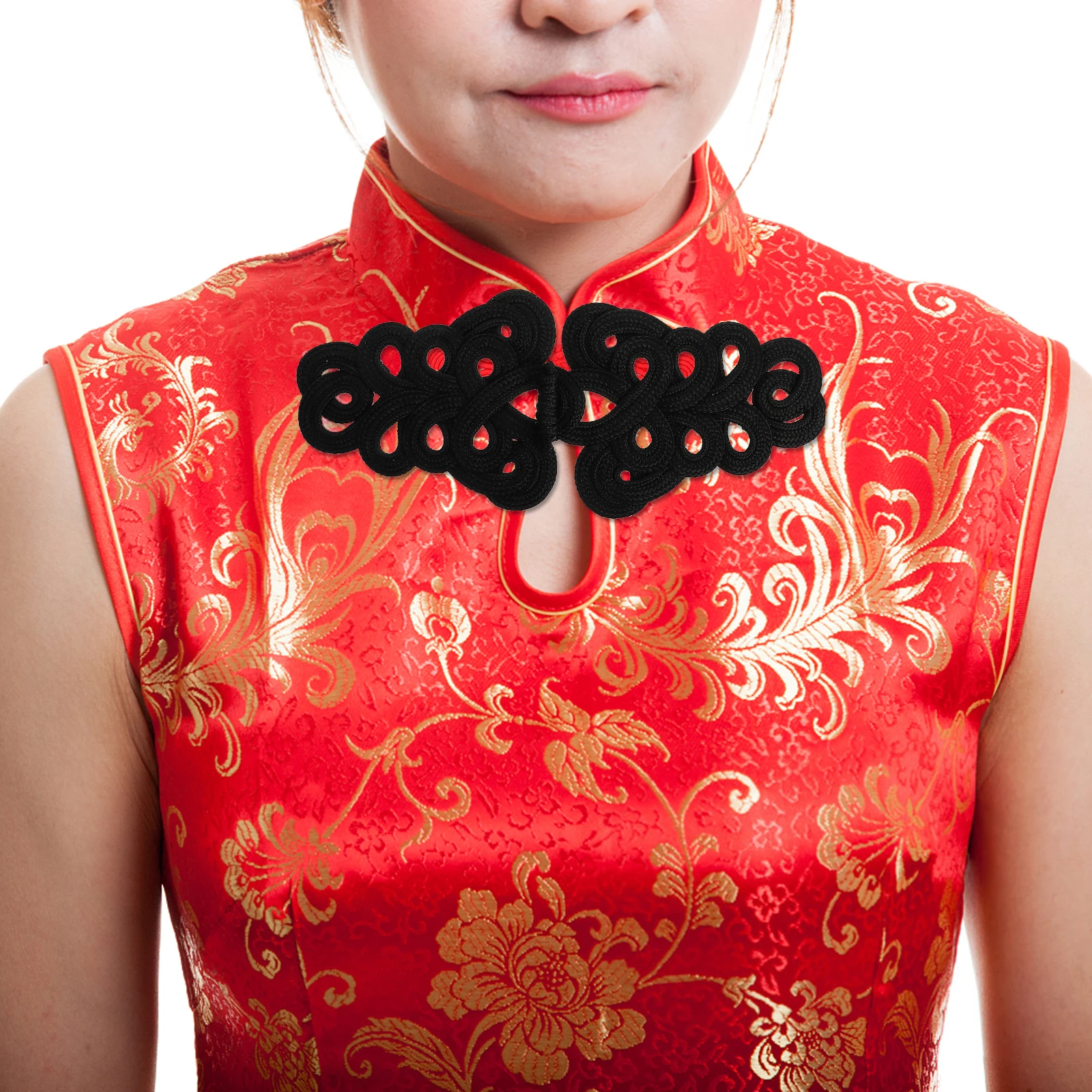 

2Pairs Ancient Costume Buttons Han Suit Buckles Exquisite Details Coat Buckle Decorative Sewing Fasteners for Ancient Clothing