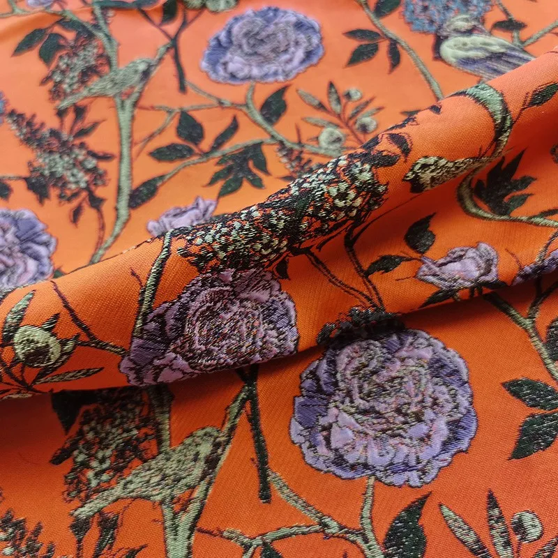 

Chinese-style three-dimensional woven jacquard Hanfu fabric cape and cloak brocade cheongsam