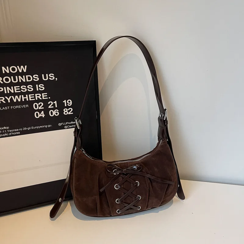 

2025 New Niche Underarm Bag for Women, Vintage Style Genuine Leather Multi-way Shoulder Crossbody Purse, Hand Bags