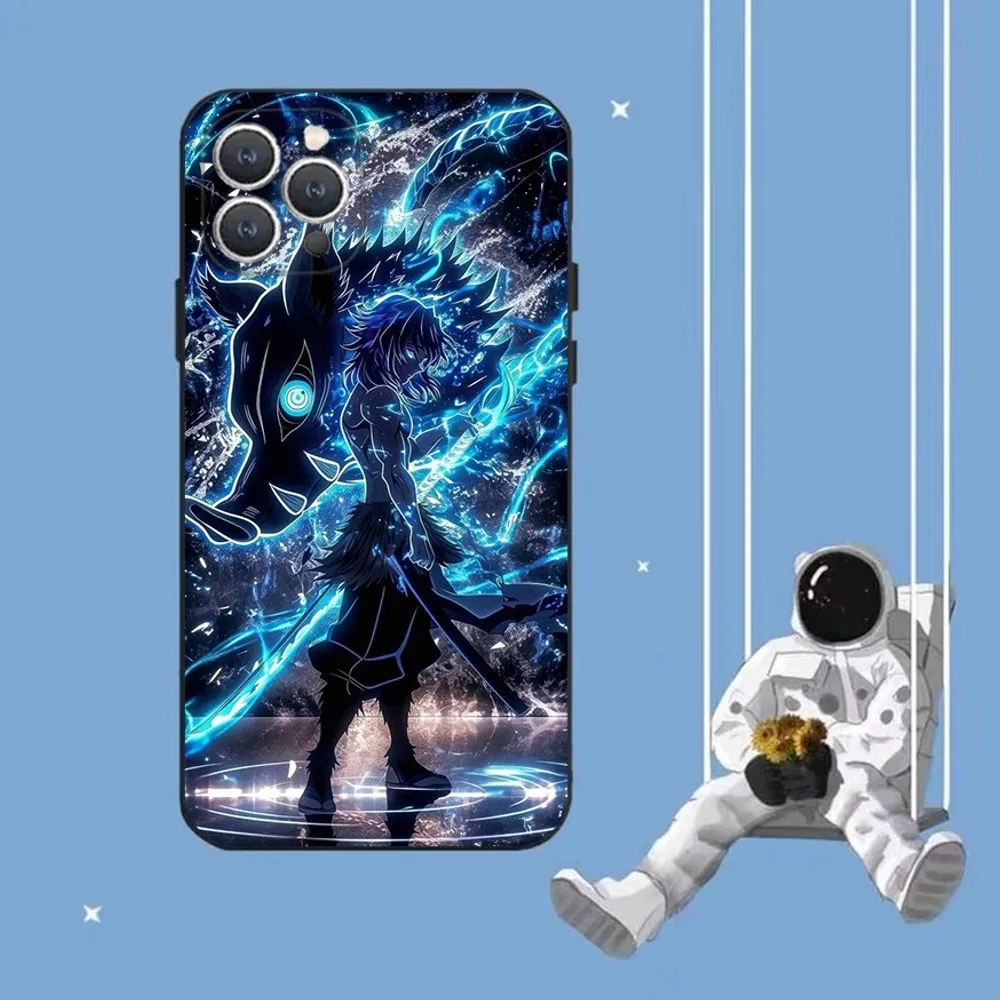 Anime D-Demon Slayer   Phone Case For iPhone 16,15,14,13,12,Pro,Max,11,7,8,Plus,XR,XS Max Shockproof Silicone Soft Shell