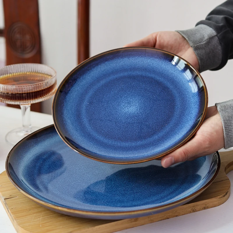 

Special Offer Two Cerc Glazed Plate Italian Sle Dinnerware Home Use Steak Pasta Di round ape Deep 25cm Diwaer Se