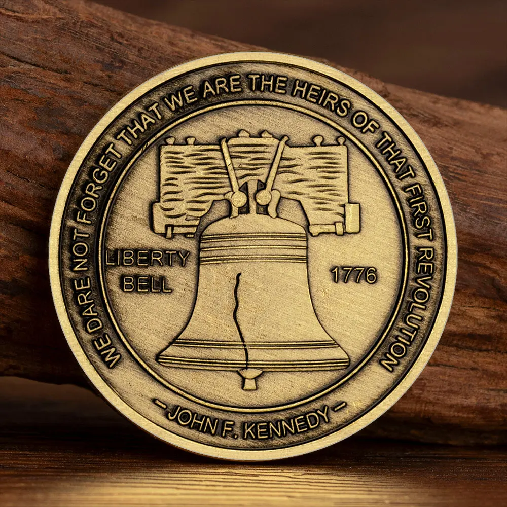 United We Stand Don't Tread on Me American Revolutionary War Rattlesnake Medal Double Sided Coin Military Commemorative Coins