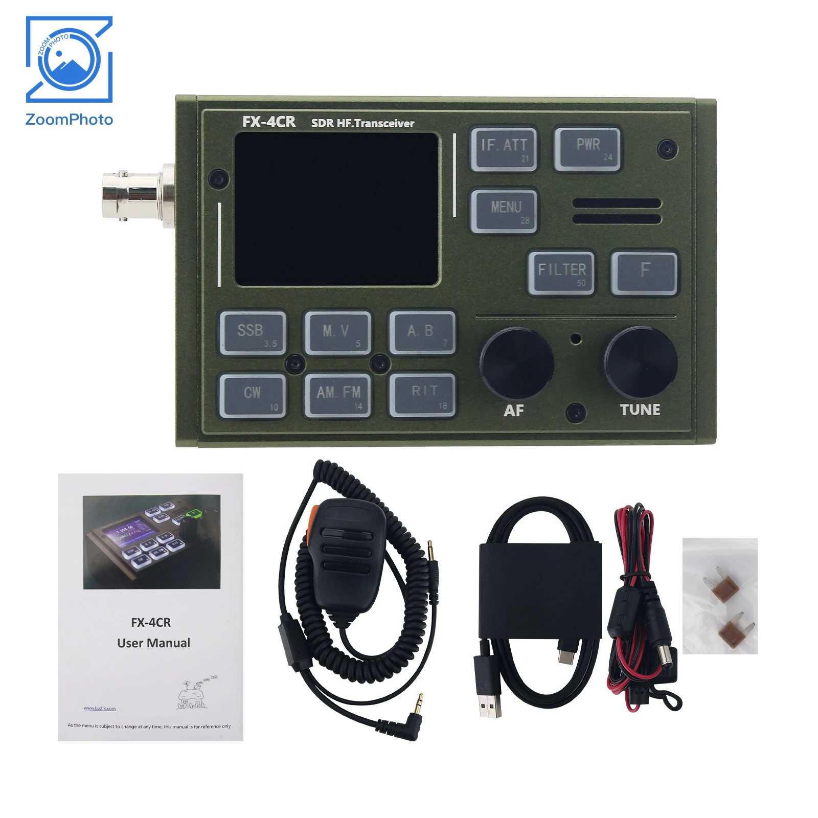 2024 nuevo transceptor FX4CR SDR HF de tercera generación con rango de potencia ajustable continuo de 1-20W compatible con modos USB/LSB/CW/AM/FW