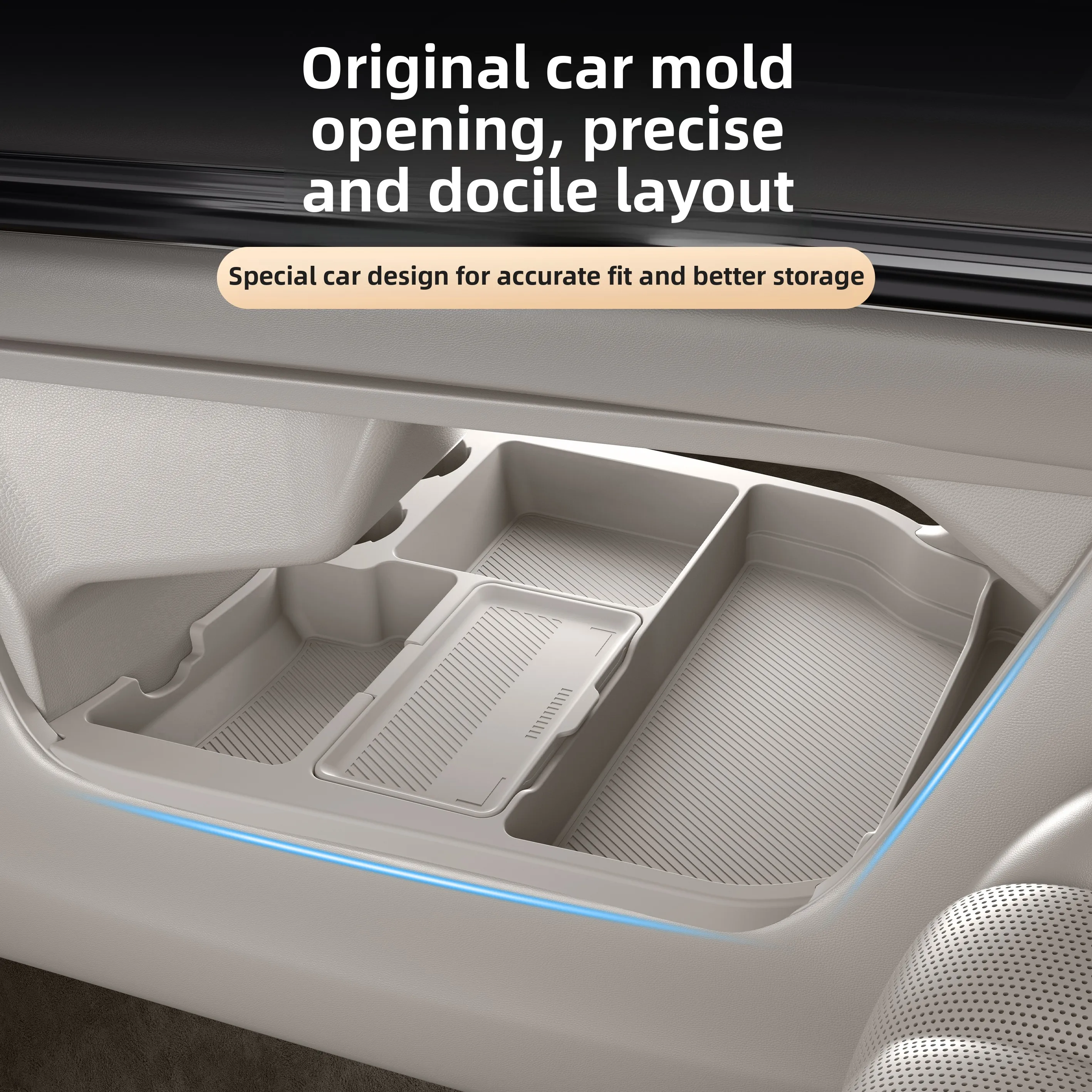 For Toyota Sienna 2022 2023 2024 Under Center Console Storage Box Silicone Waterproof Control Lower Organizer Tray Accessories - Image 2