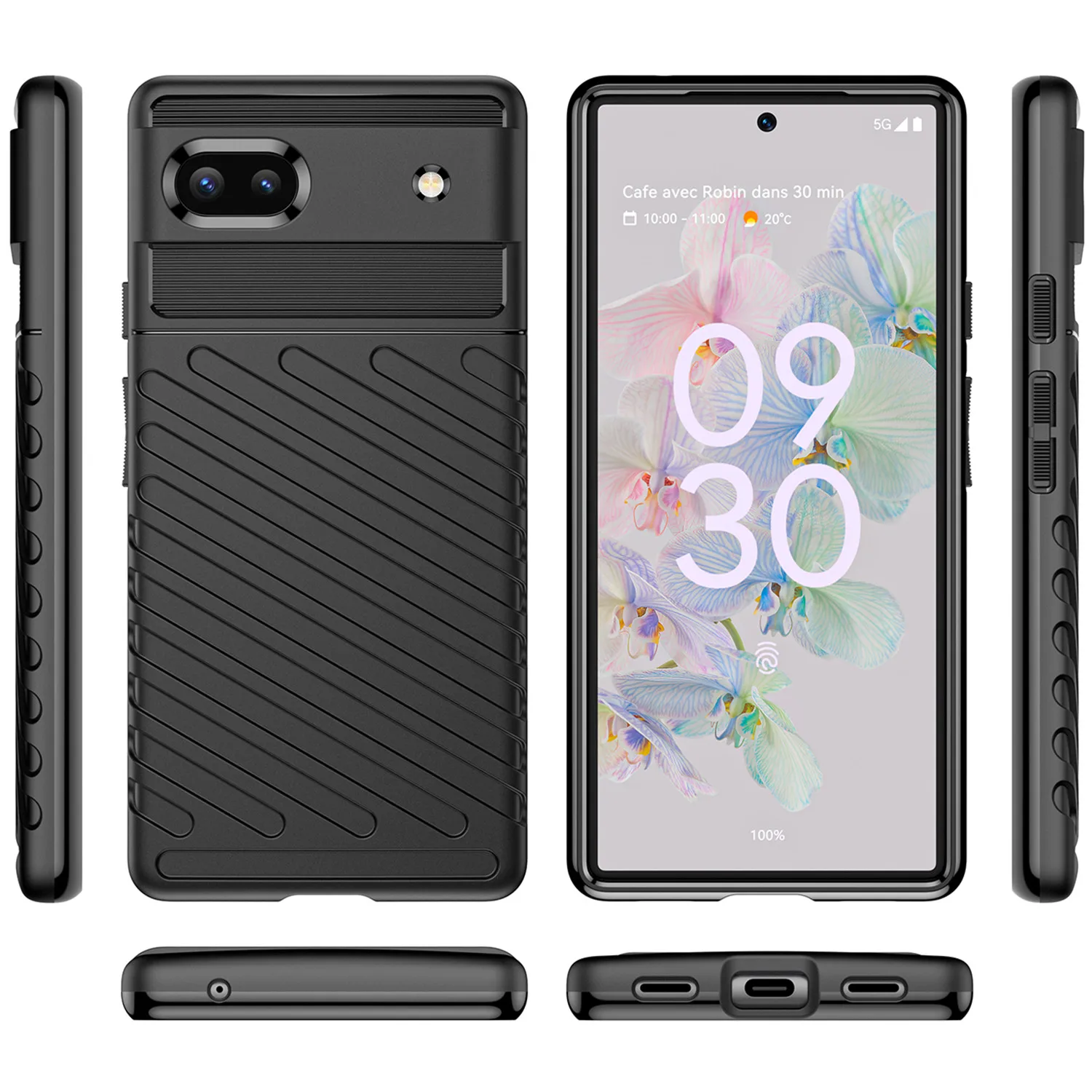 For Google Pixel 6A Shockproof Silicone Case Fashion Thunder Back Cover for pixel6a Luxury Mobile Shell Coque Fundas