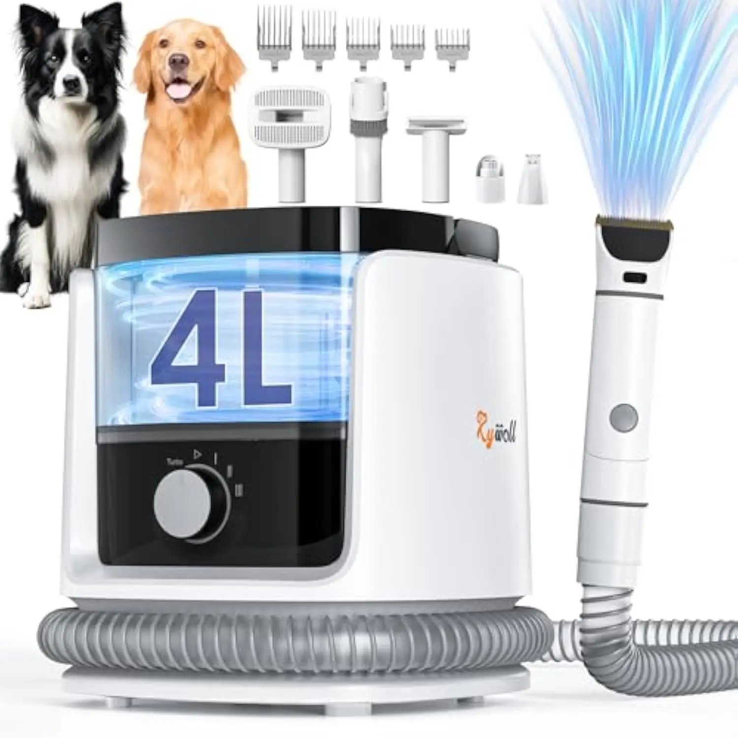 Custom Logo Dog Cat Vacuum Pet Hair Grooming Vacuum Cleaner Kit for Pet Hair