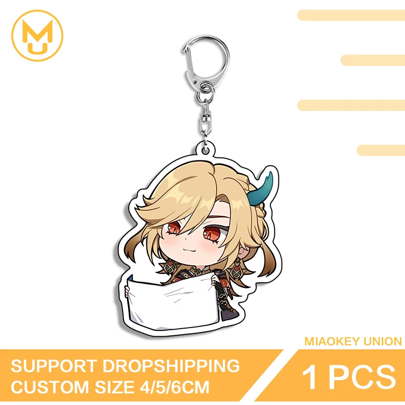 جميل لعوب Genshin تأثير Kaveh لافتة للنظر مزدوجة الوجهين الاكريليك كيرينغ جذابة لعوب تأثيري ازياء DIY الدعائم