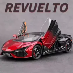 1:24 Revuelto Alloy Sports Car Model Diecast Metal Racing Car Vehicles Model Sound and Light Simulation Collection Kids Toy Gift