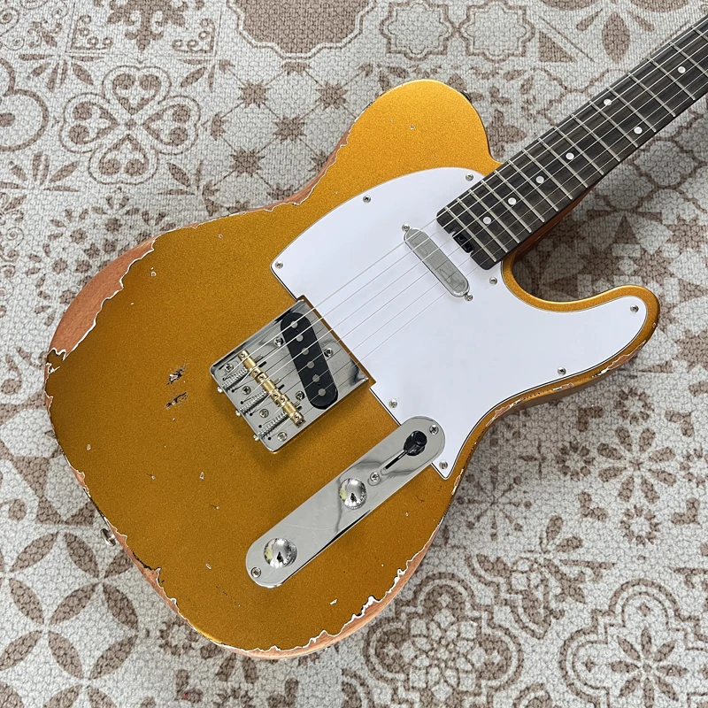 High-quality vintage style electric guitar; roasted maple neck; stainless steel frets; in stock with free shipping