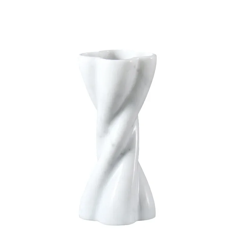 Medieval art special-shaped marble vase living room decoration designer desktop flower ware advanced decorative ornament